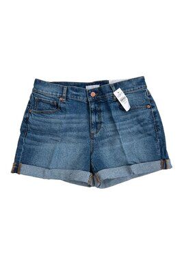 Loft Mid-Rise Denim Roll Hem Shorts